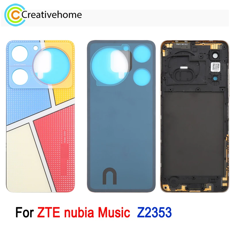 

Стеклянная задняя крышка аккумулятора для ZTE nubia Music Z2353, задняя крышка корпуса телефона, запасная часть