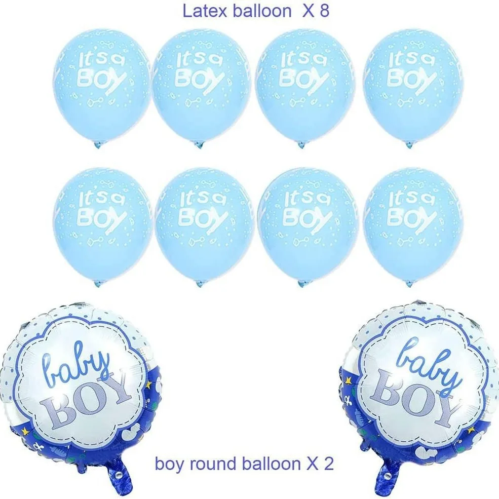 13 Stück Babyparty-Dekoration für Jungen und Mädchen, Es ist ein Junge, es ist ein Mädchen, Baby-Luftballons, Geschlecht offenbaren, Kindergeburtstag, Taufe, Party – Detail 2
