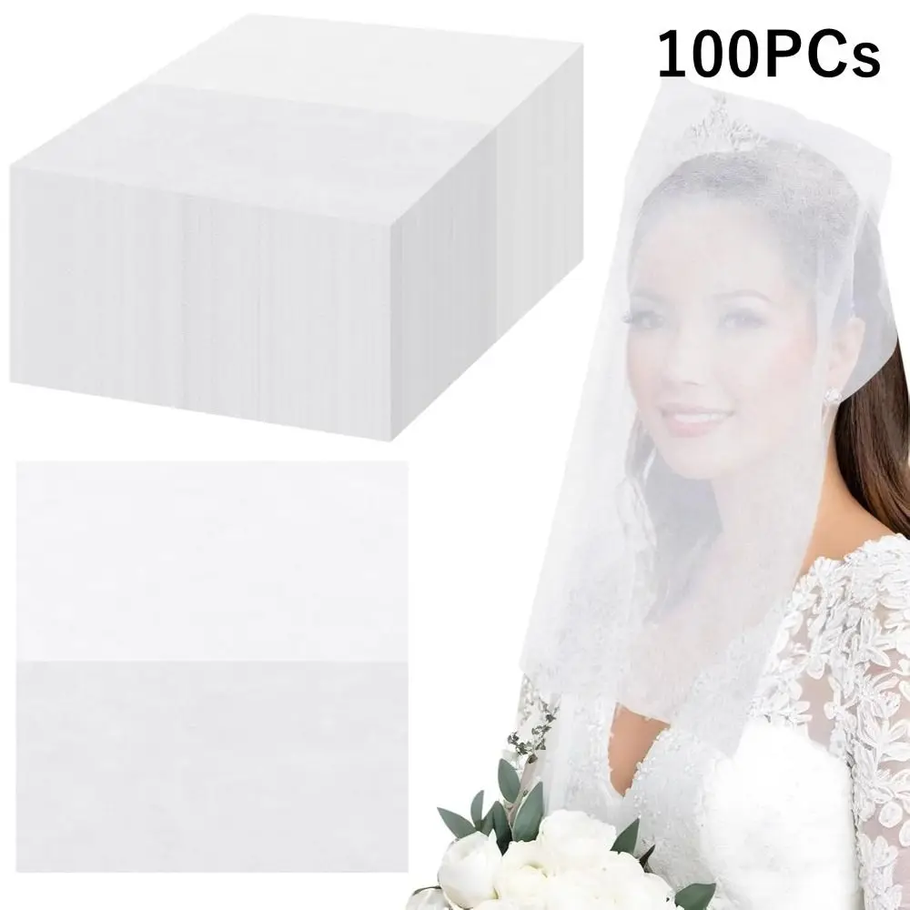 Disposable Makeup Hood Breathable Non Woven Fabric Makeup Face Covers for Women Dressing Wedding Supply Lightweight