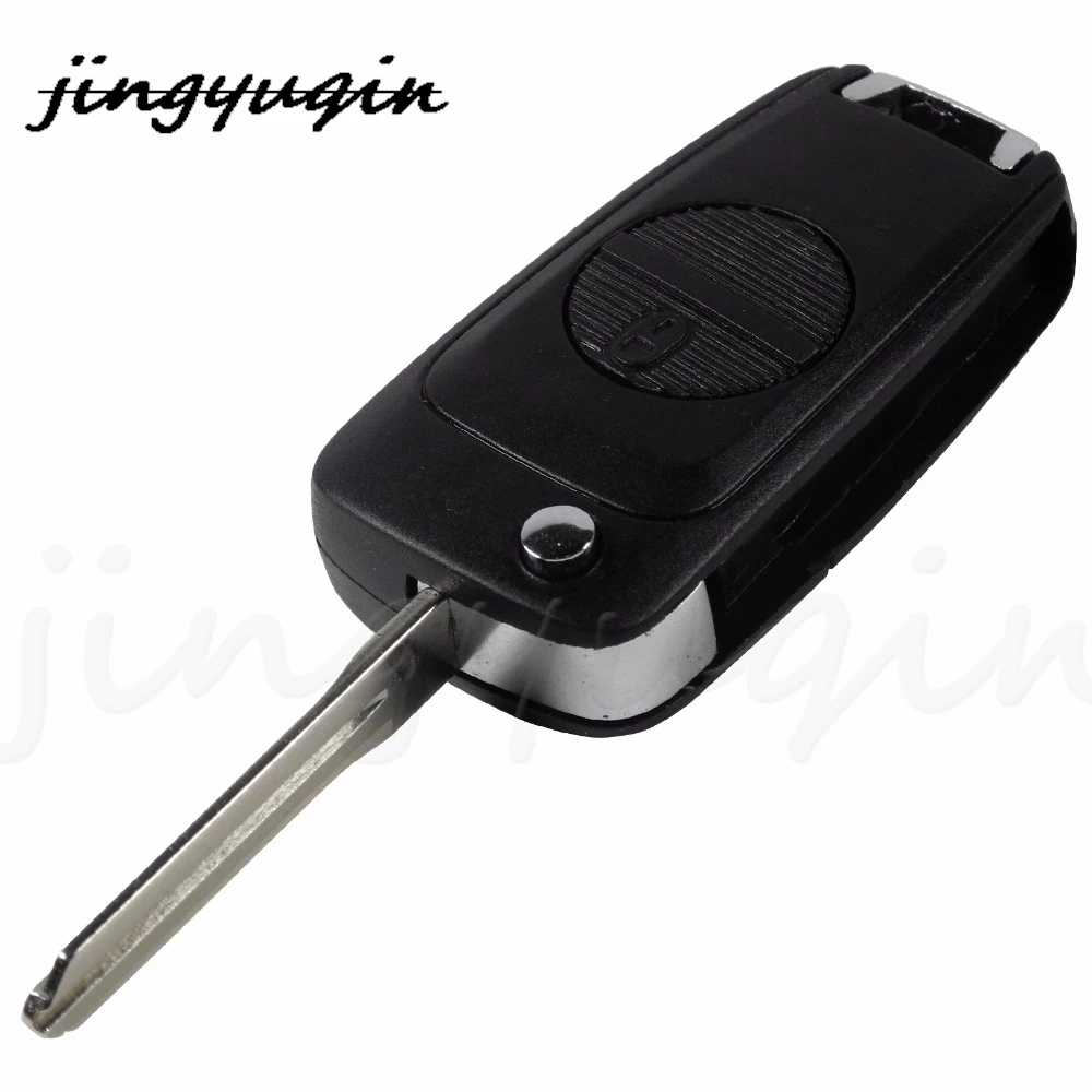 jingyuqin For Nissan Micra Almera Primera X-Trail 2 Buttons Modified Replace Flip folding Remote Car Key Shell Case