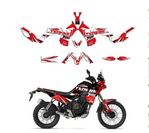 Motorcycle Graphics Decals Sticker Kit For Yamaha Tenere 700 T7 2019 2020 2021