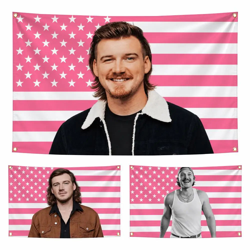 Singer M-Morgan Wallen Flags Personalized Flag Room Dorm Camping Picnic Garage Bar Indoor Outdoor Wall Decor