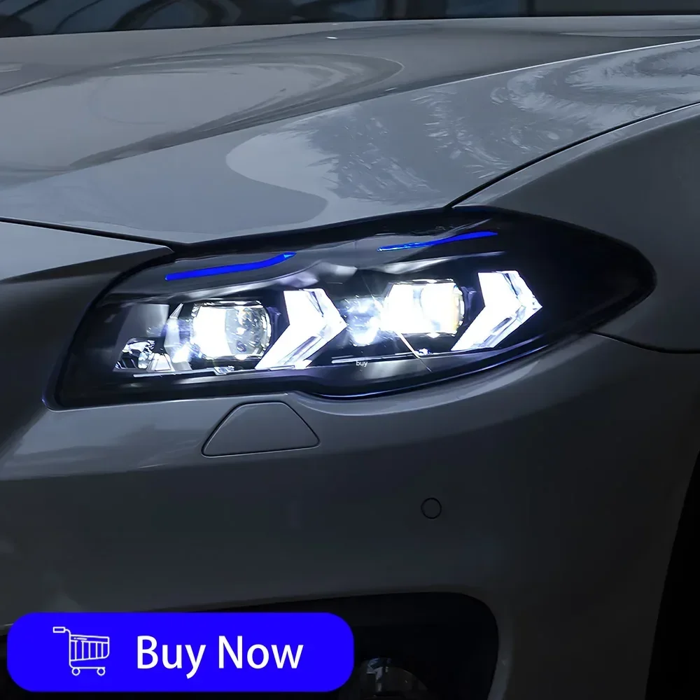 

Для BMW F10 525i 530i 535li 5 серии 2011-2017 автоматические фары в сборе, обновление светодиодных линз проектора в стиле BMW G60, аксессуары