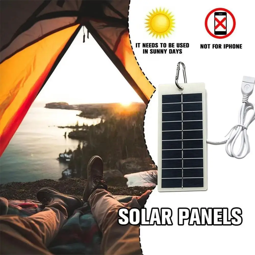 5V 1.5W USB Solar Charger Panel with USB Output Versatile Power Source Solar Panel Charger High Efficiency Waterproof