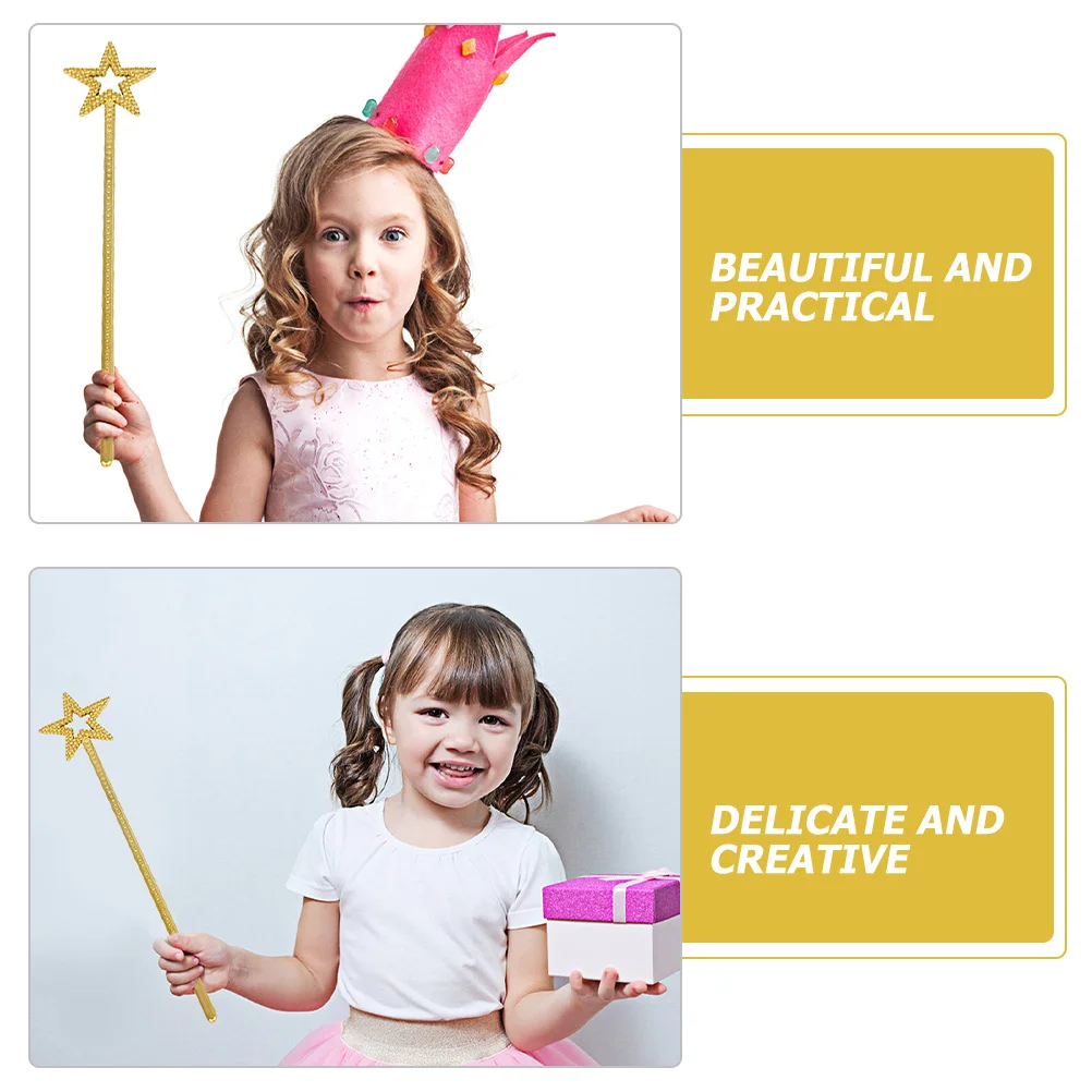 2Pcs Star Fairy Wands Shiny Party Performance Props Angel Cosplay Accessories Fairy Wand Star Wand Kids Party Favors