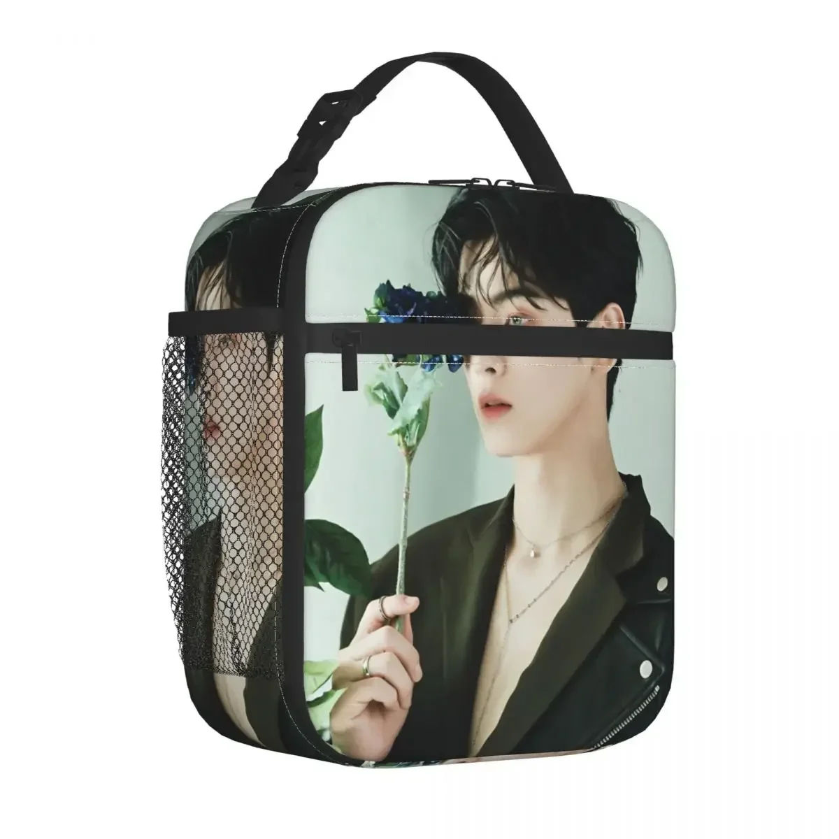 

Cha Eun Woo Merch Insulated Lunch Bag For School Office Kpop Astro Food Storage Bag Portable Cooler Thermal Lunch Boxes