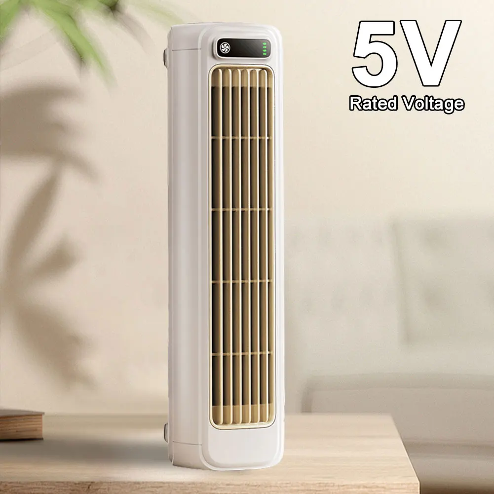 Portable Tower Fan 3 Speeds Cooling Fan Quiet Standing Fan Rechargeable Wall Mount Fan for Bedroom Living Room Office