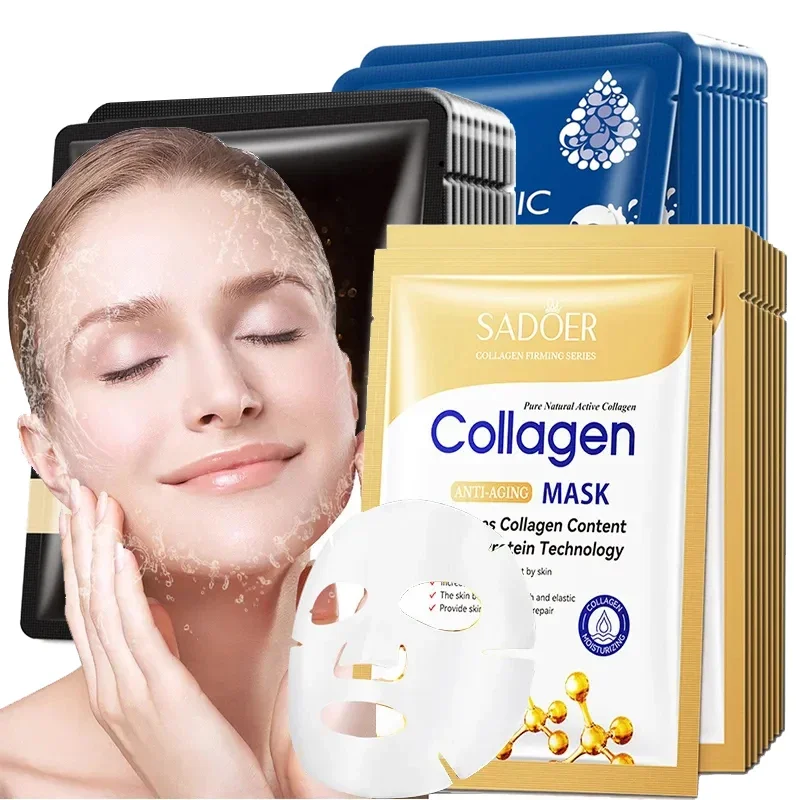

20pcs Snail Collagen Face Mask skincare Moisturizing Anti wrinkle Whitening Facial Masks Face Sheet Mask Korean Skin Care