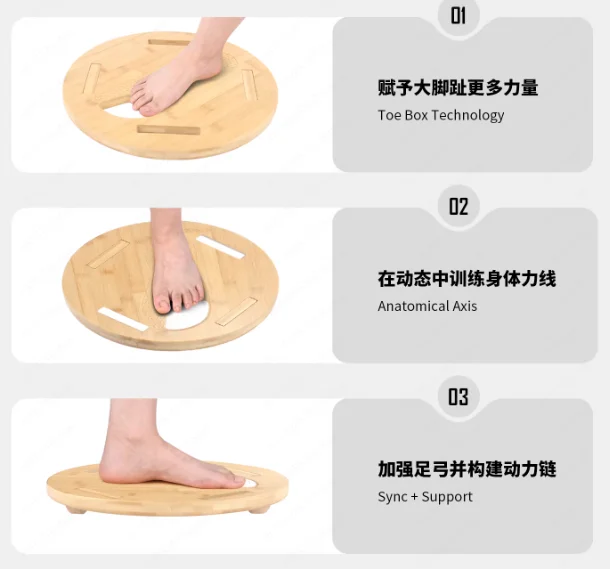 Toe Function Board Balance Board Yoga Auxiliary Tools Pilates Special Round Board Sensory Integration Balance Training