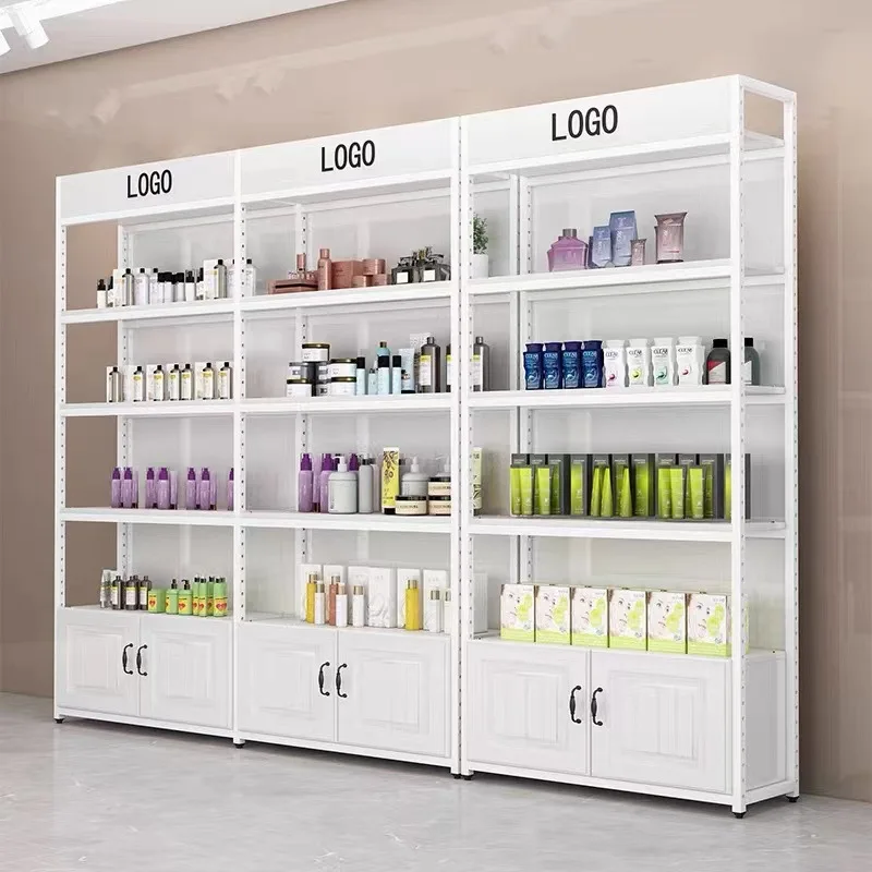 Kustom. Rak Pajangan Rak Seni Kuku Multi-lapis Rak Produk Salon Kecantikan Showcase Produk Rias Perawatan Kulit