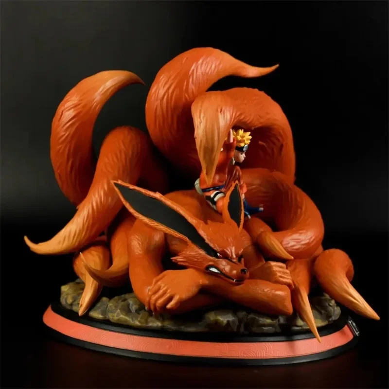 Anime Peripheral Naruto Statue Uzumaki Naruto Kurama Kyuubi Bust GK Very Large PVC Action Figure Collectible Model Doll Toy 20cm