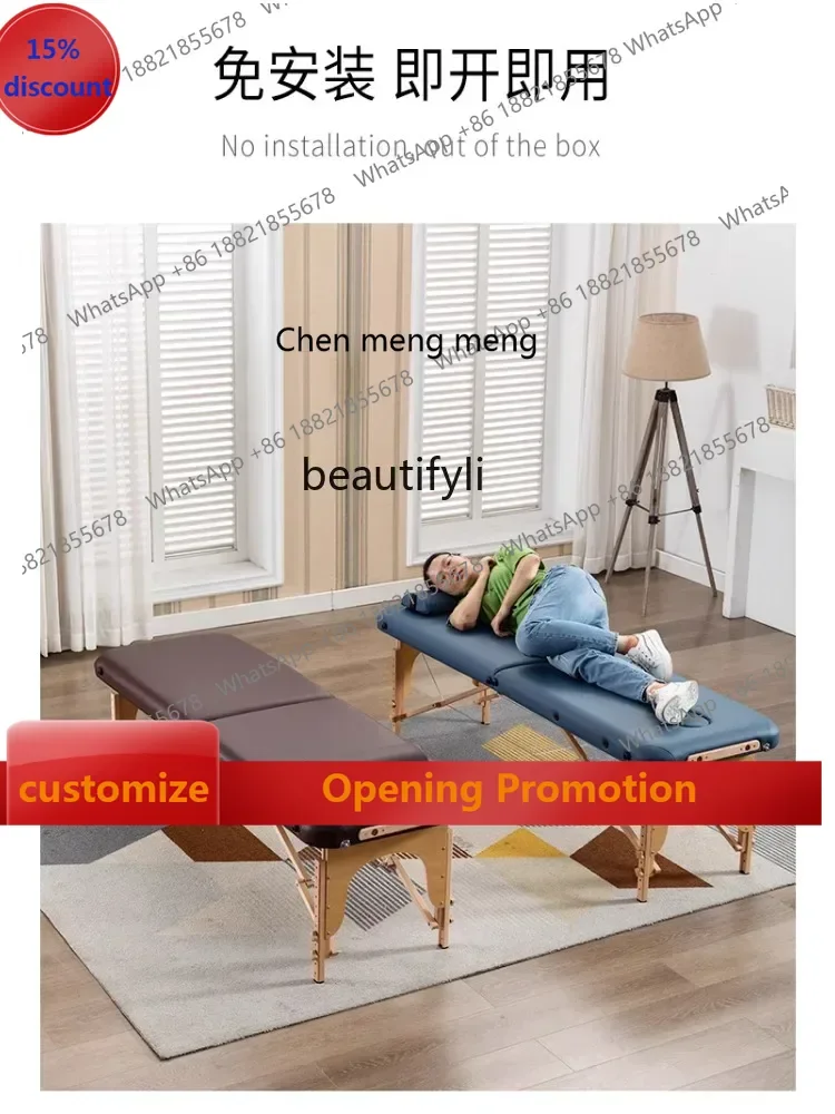 scn8617 Massage Foldable and Portable Multifunctional Moxibustion Physiotherapy Bed Massage Tattoo Tattoo Embroidery Facial Bed