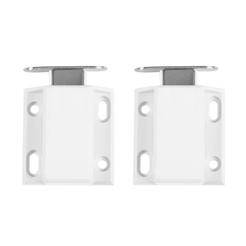 Top Deals 2X White Push To Open Magnetic Door Drawer Cabinet Catch Touch Latch