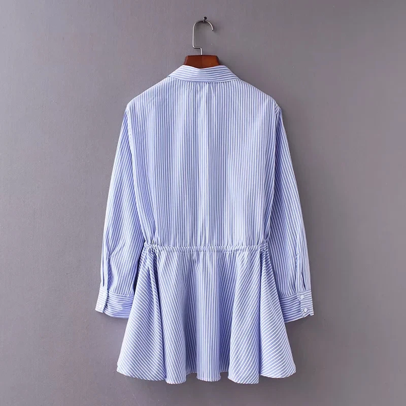 

Женский универсальный топ в полоску irt 8,7WMDR с застежкой на талии Long Sve Top Regular Length Other Material Premium Ladies irt