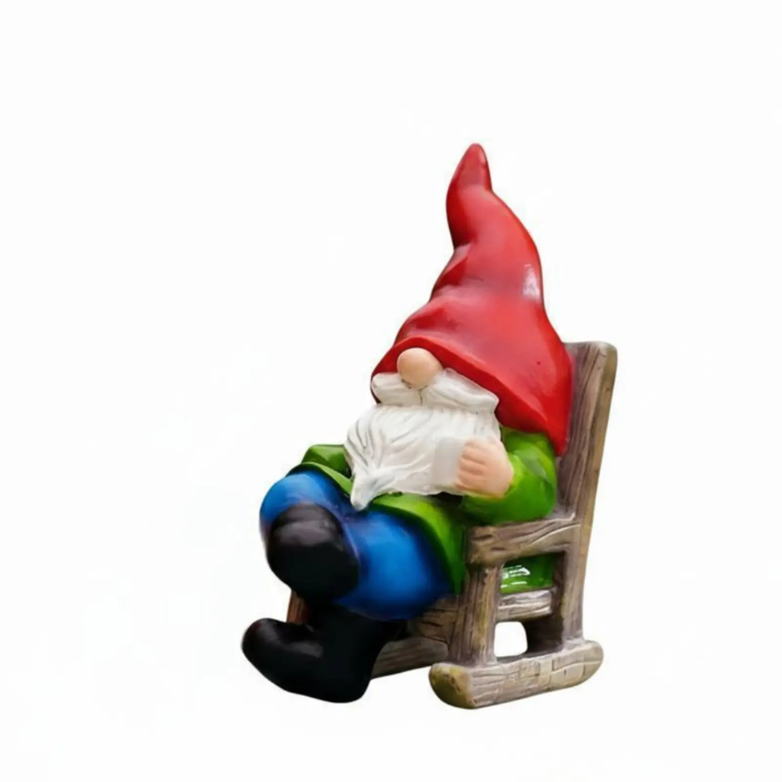 

Garden Gnome Resin Decor, Rocking Chair Dwarf, Retro Country Style, Outdoor Decoration