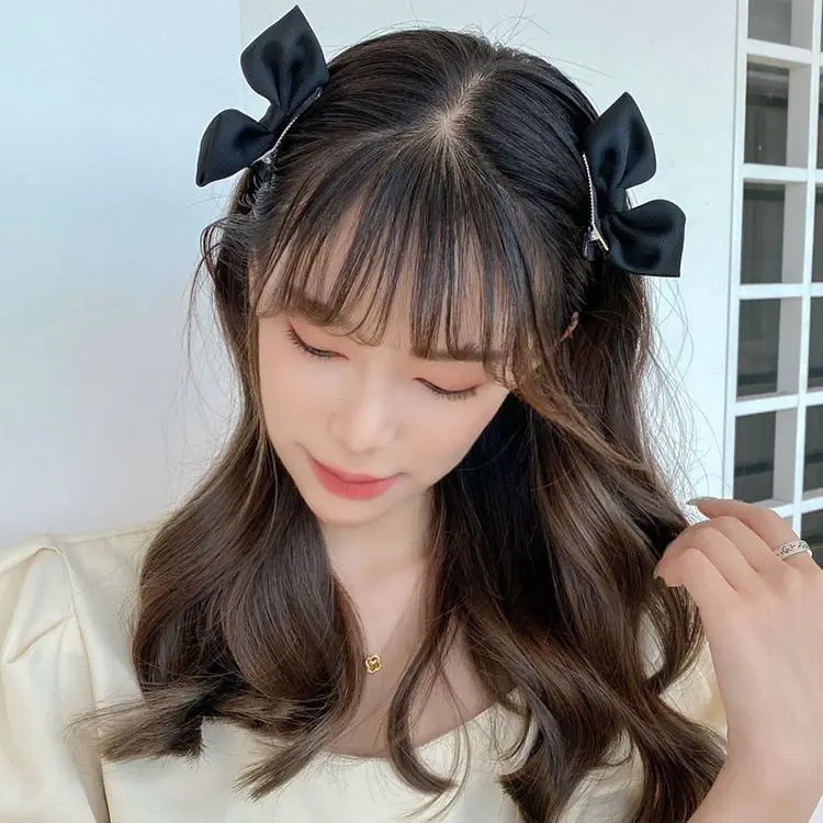 2pcs Korean Cute 3D Bow Hair Clips Women Elegant Parent-child Kids Princess Barrettes Headwear Girls Kids Hair Accessories