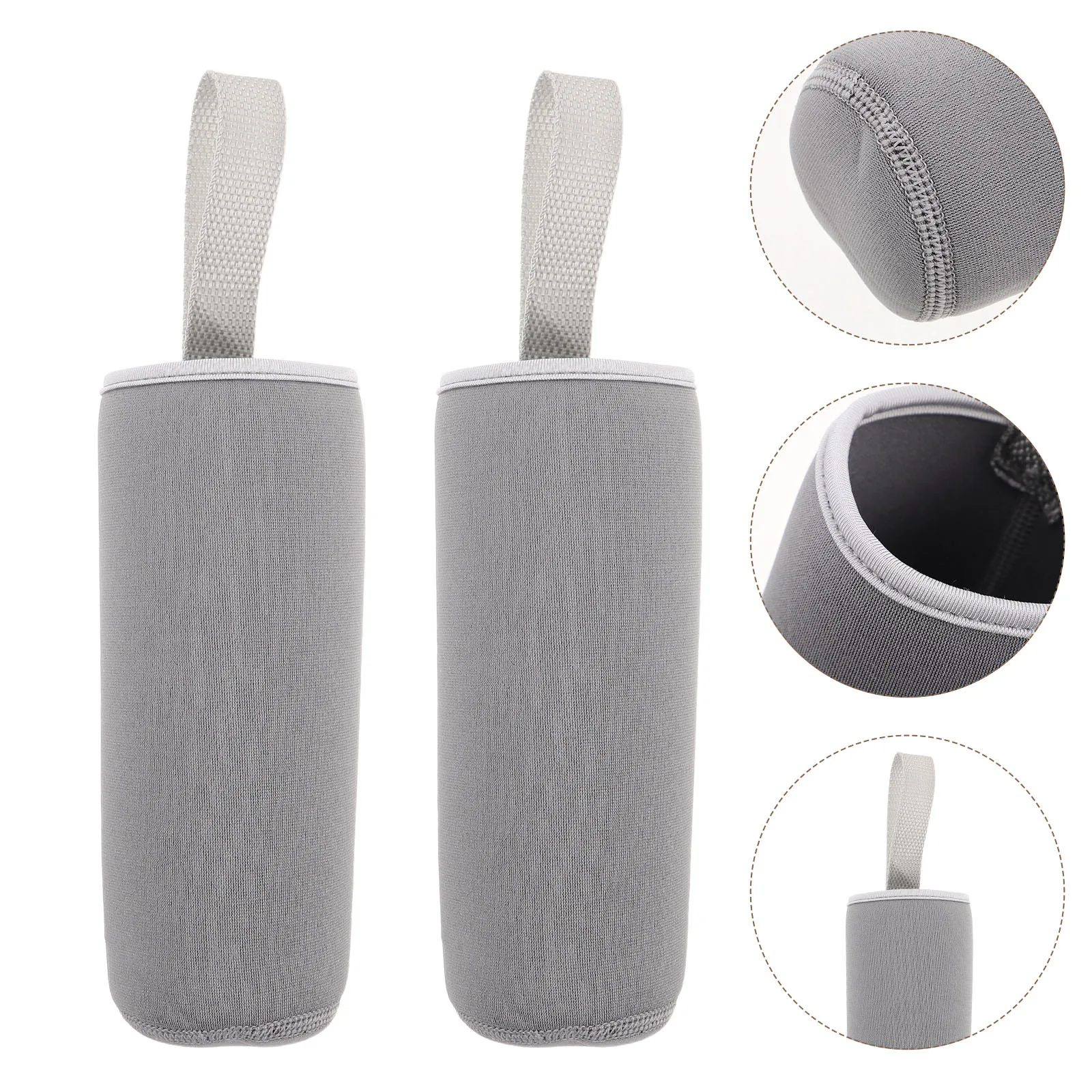

2Pcs Water Cup Sleeves Neoprene Insulated 550Ml Portable Handle Design Heat Resistant Scratch Proof Fit for Glass Thermal