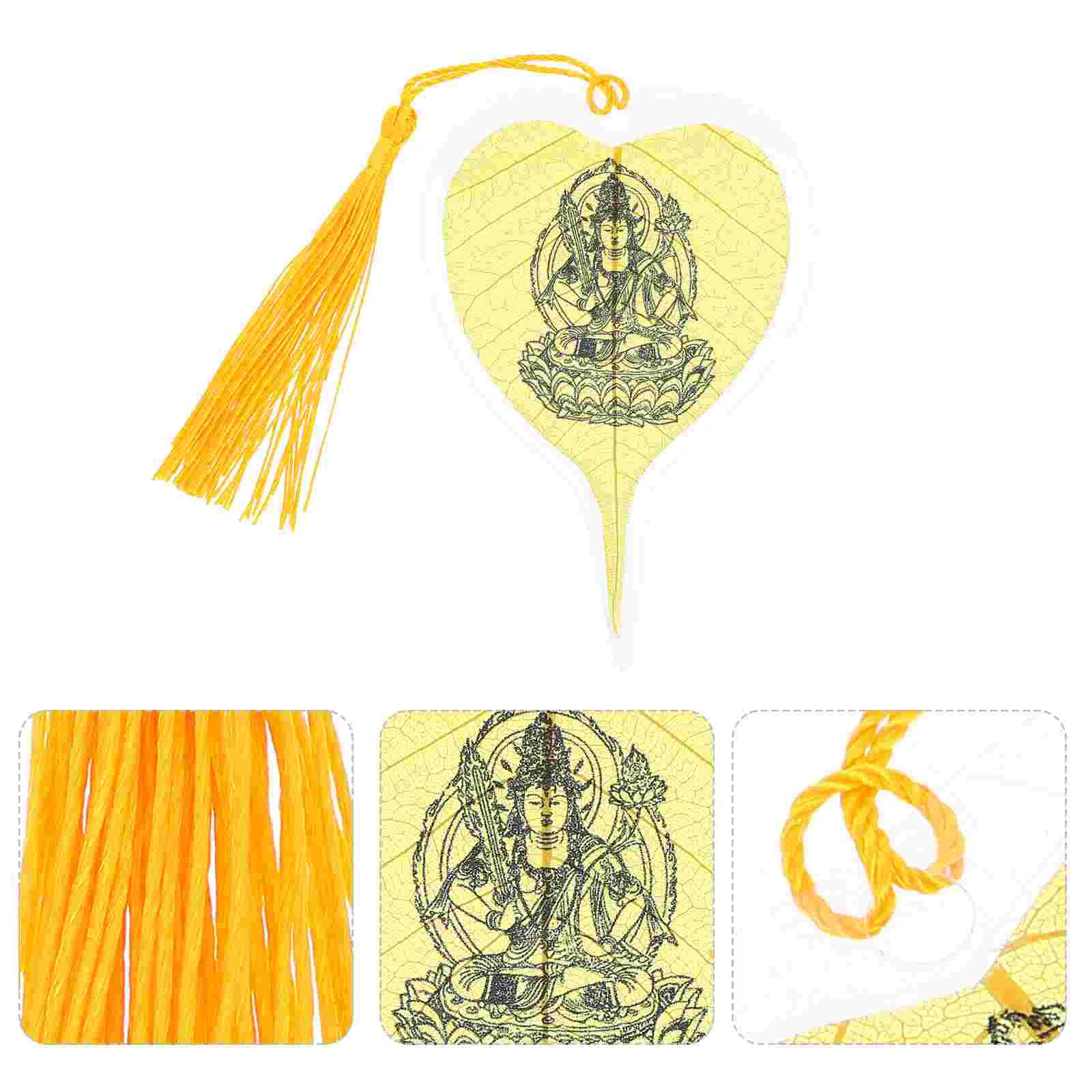 

4 Pcs Sakyamuni Bookmark Bookmarks Memorial Gifts Graduation Vintage Chinese Style Linden Leaf Veins Child