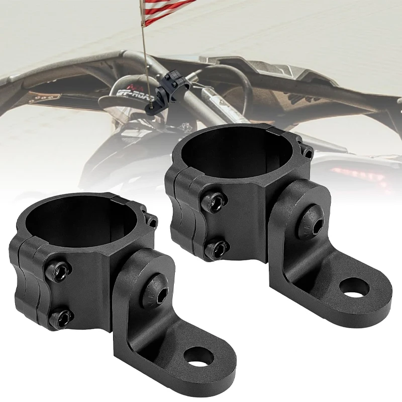

UTV LED Whip Light Mounts UTV Flag Mount Led Antenna Brackets For 1.75"-2" ATV Roll Bar Cage RZR 900 1000 XP PRO Commander