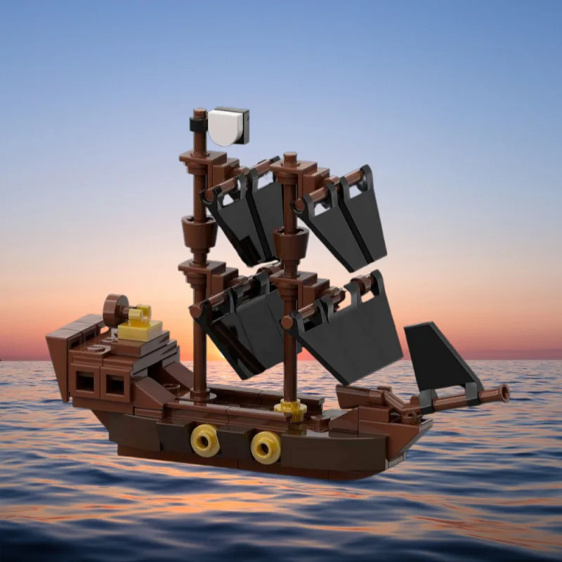 미니 해적선 블록 블랙 펄 캐리비안 피규어 모델 빌딩 토이 MOC 소형 입자 블록 청소년 선물