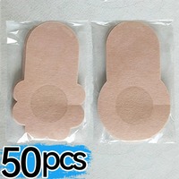 2/50Pcs Self Adhesive Nipple Cover women Non-woven Push Up Bras Invisible Bra Disposable Sticky Lift Breast Petals Flower Pads