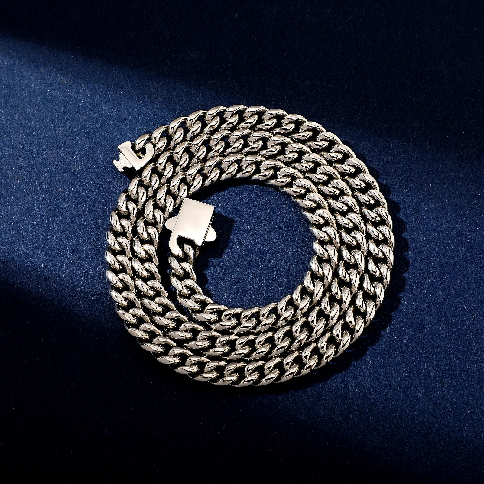 JINAO 2021 جديد 6 مللي متر 10 مللي متر 12 مللي متر 14 مللي متر جودة عالية الفولاذ المقاوم للصدأ الكوبية أساور و القلائد هدية للرجال