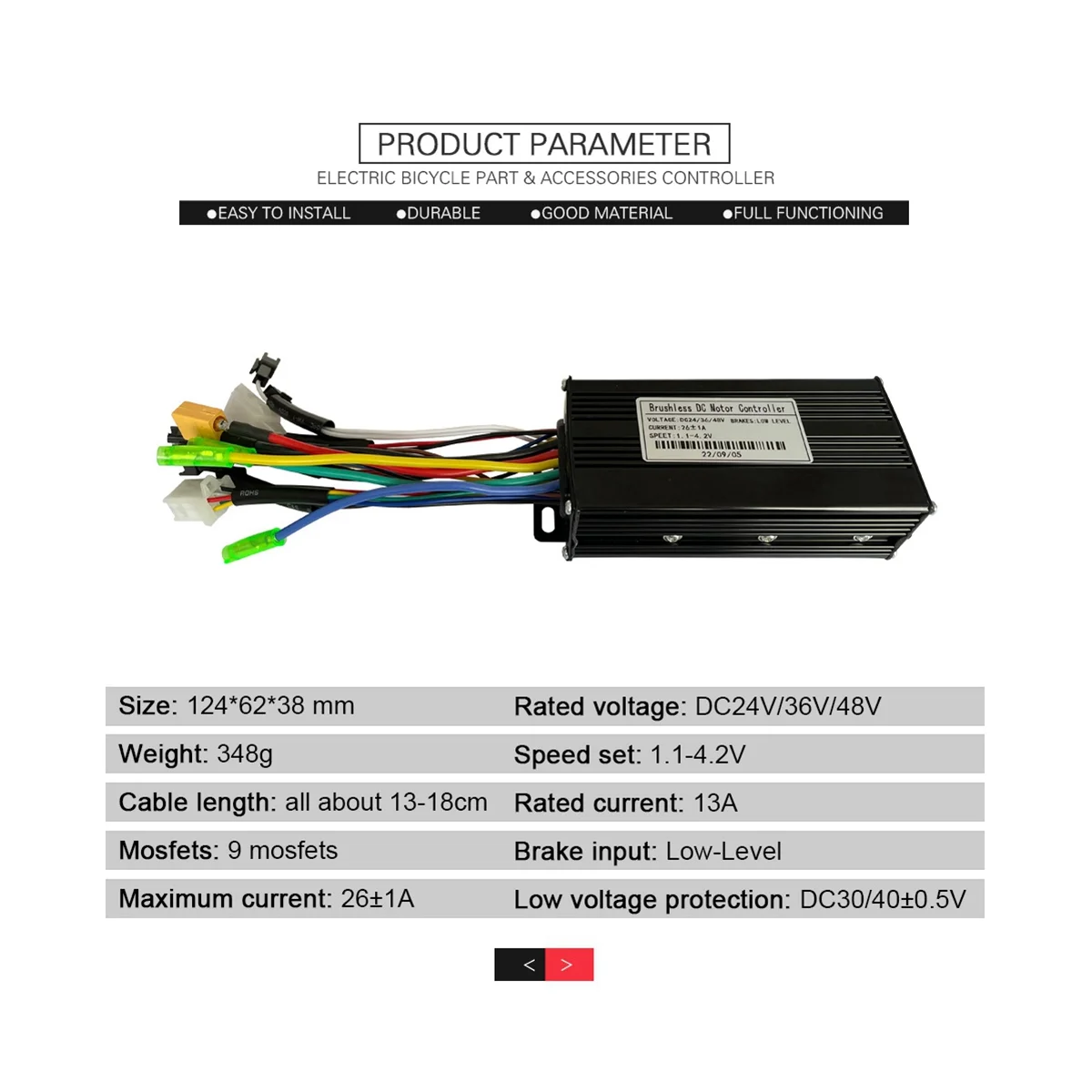 24V 36V 48V 500W 750W 3-Mode 9 rurek bezszczotkowy 26A kontroler zestaw hamulców przepustnicy z wyświetlaczem LED SW900 części do E-rowerów