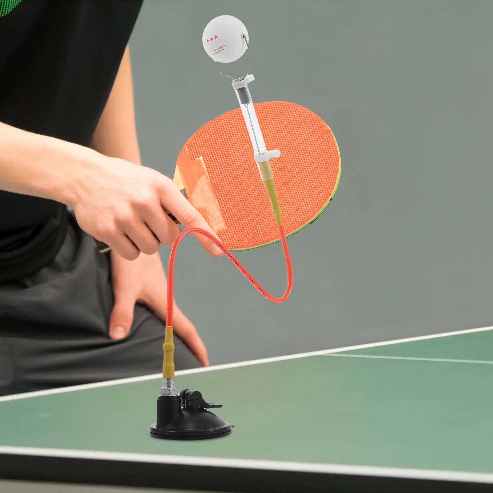 

1pc Adjustable Speed Angle Suction Cup Pingpong Training Device Durable Pvc Table Tennis Serve Machine For Home Club Indoor Self