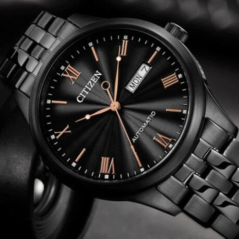Original CITIZEN Automatic mechanical watch Steel strip Calendar Waterproof Men\'s watch NH7505-84EB
