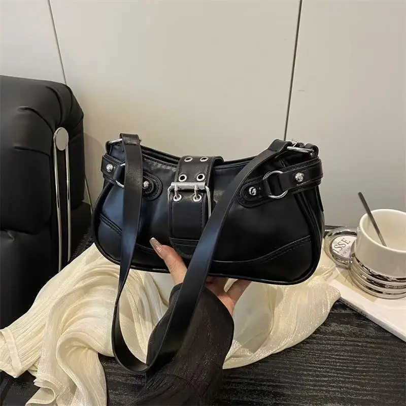 Taschen für Damen 2025, neue trendige und vielseitige Retro-Hot-Girl-Achseltasche, Nischentextur, Halbmondtasche, einzelne Schulter-Crossbody-Tasche – Detail 20