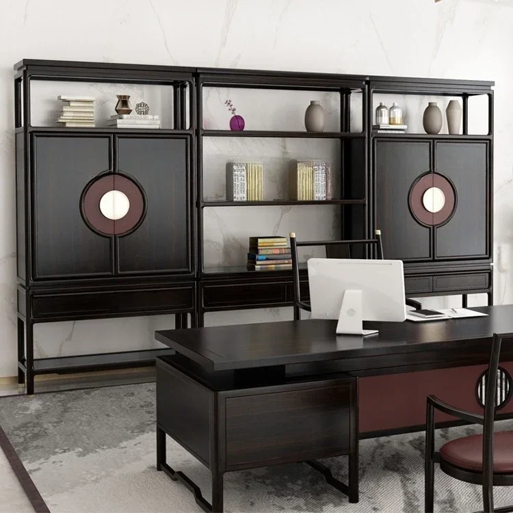 Ancient shelf bookcase combination office So lid wood bookshelf Layer shelf Shelf Wine ca binet Tea