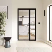 Smoke Proof Corrosion Resistant Kitchen French Door Excellent Workmanship French Hinged Doors High End Manual French Glass Doors