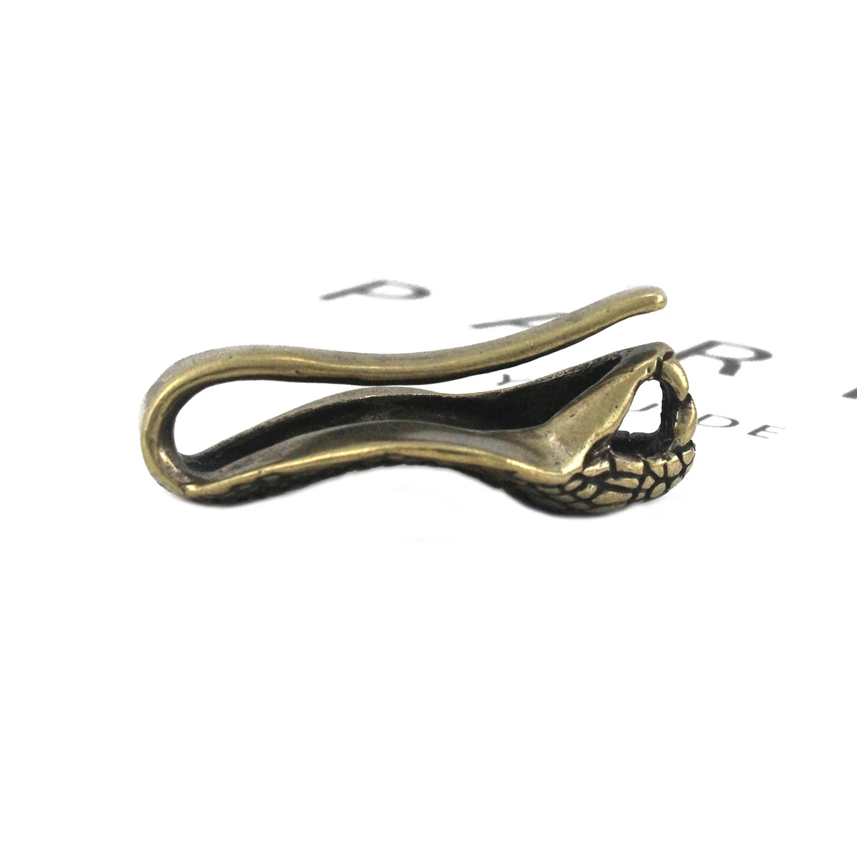 1 piece Solid Brass Belt U Hook Retro Cobra Shape Snake Shape Fob Clip Key Ring Wallet Hook