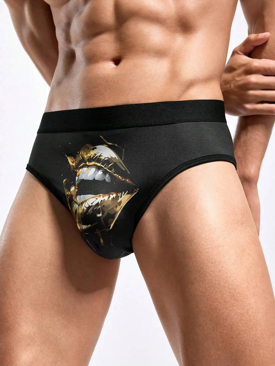 

Mens Printed Trunk Underwear With Graphic Design