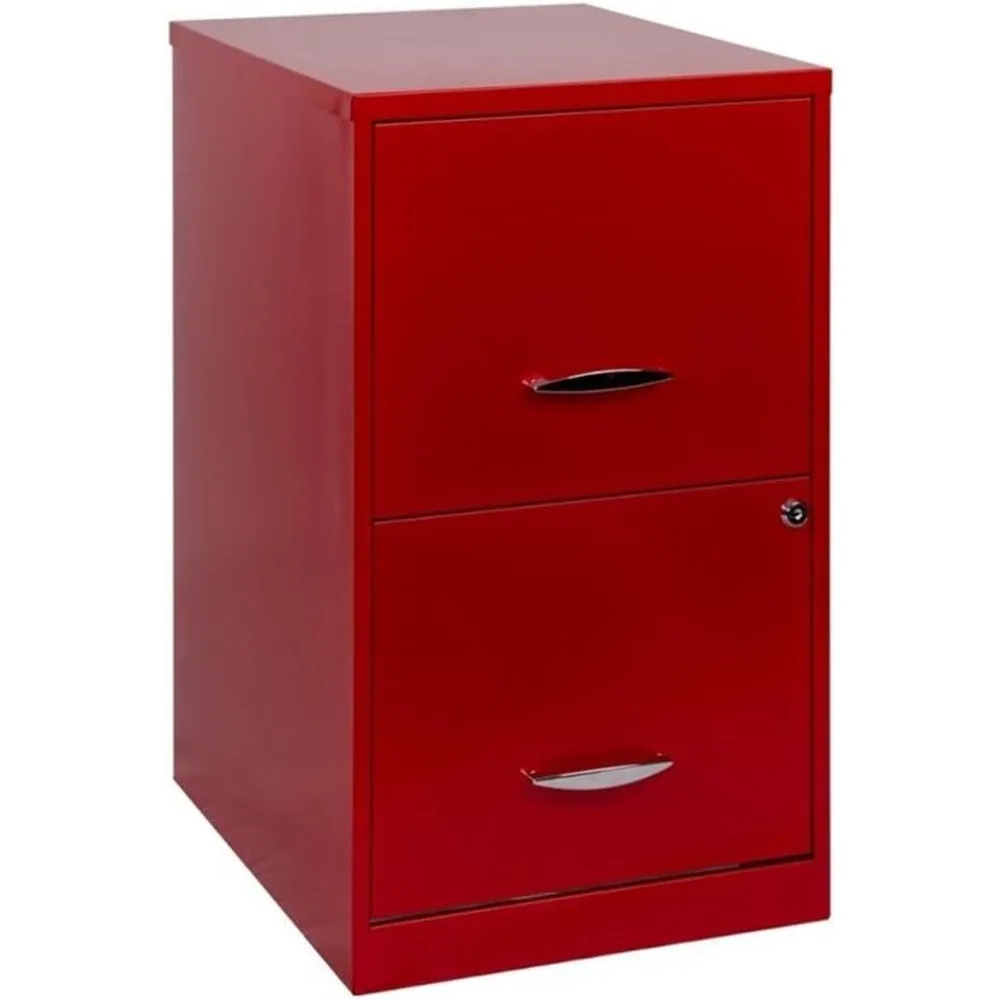 

Space Solutions 18" 2 Drawer Metal File Cabinet Lava Red