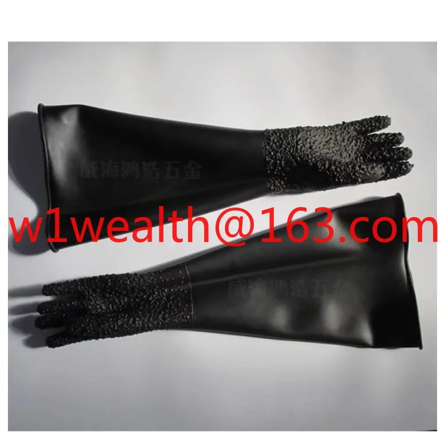 Special gloves for high pressure sandblasting machine Industrial rubber Thickened wear-resistant acid and alkali-resistant