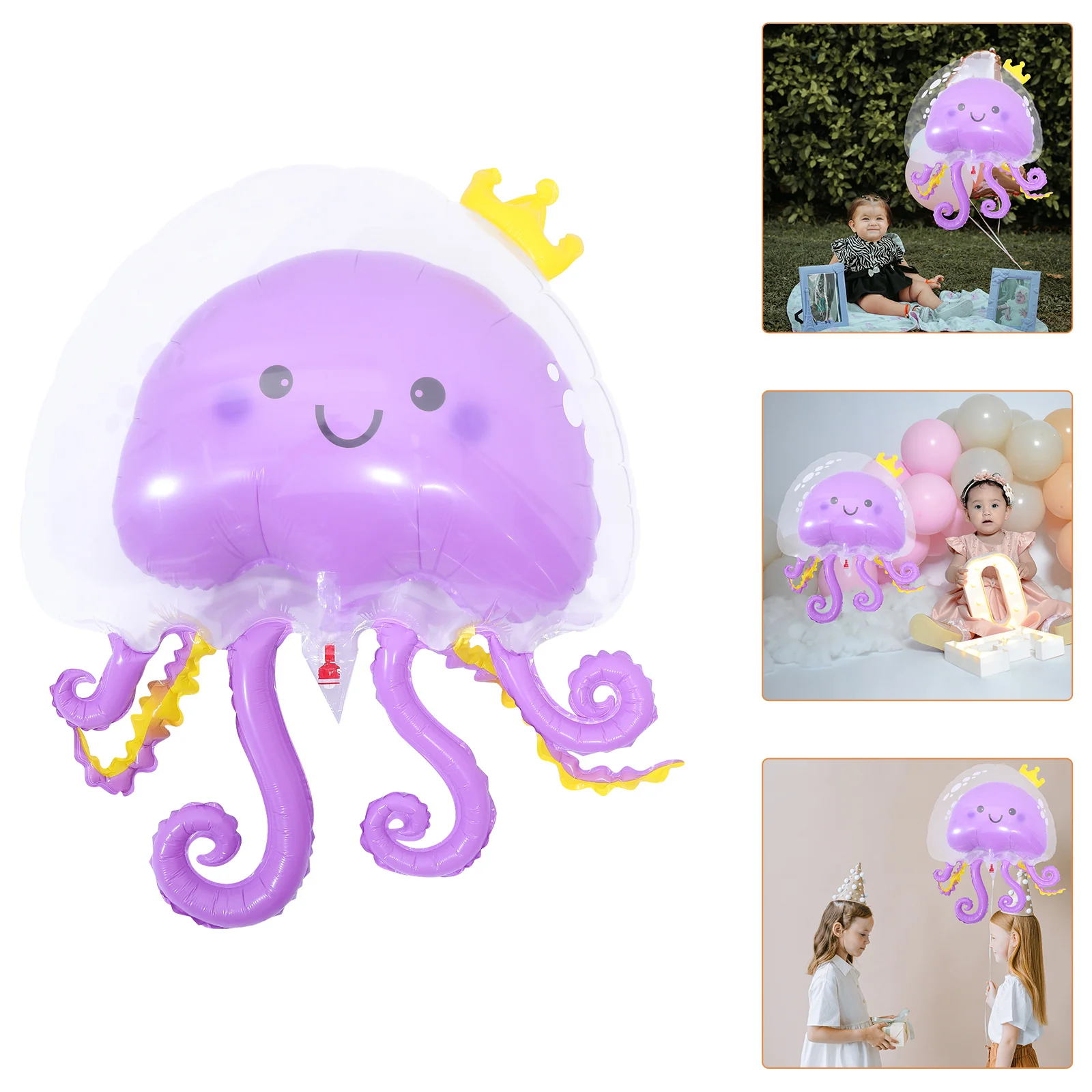 

5Pcs Large Jellyfish Balloon Sea Theme Party Supplies Leak Proof Birthday Balloons Decoration Sea Theme Balloon