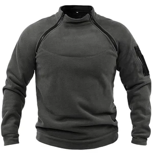Atmungsaktive taktische Kapuze von männlichem hohem Kragen, Outdoor, monochromatisch, heiß, Herbst, Wintersport -Gymnastik -Tops 8 militärische Sueter -Verkauf von Herren - №2