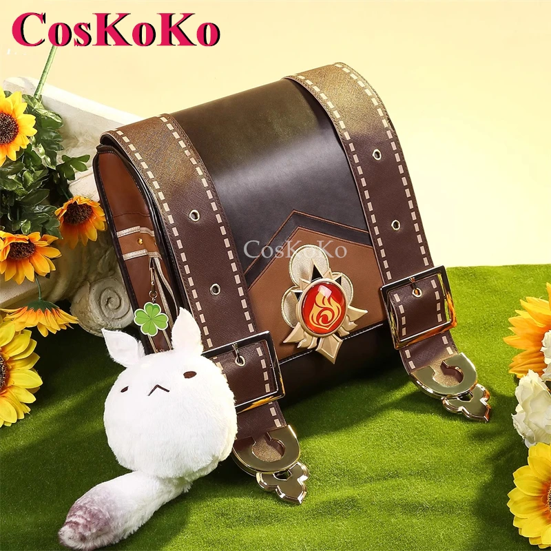 CosKoKo Klee Backpack Cosplay Anime Game Genshin Impact Fashion Lovely Universal School Bag For Women Role Play Accessories New