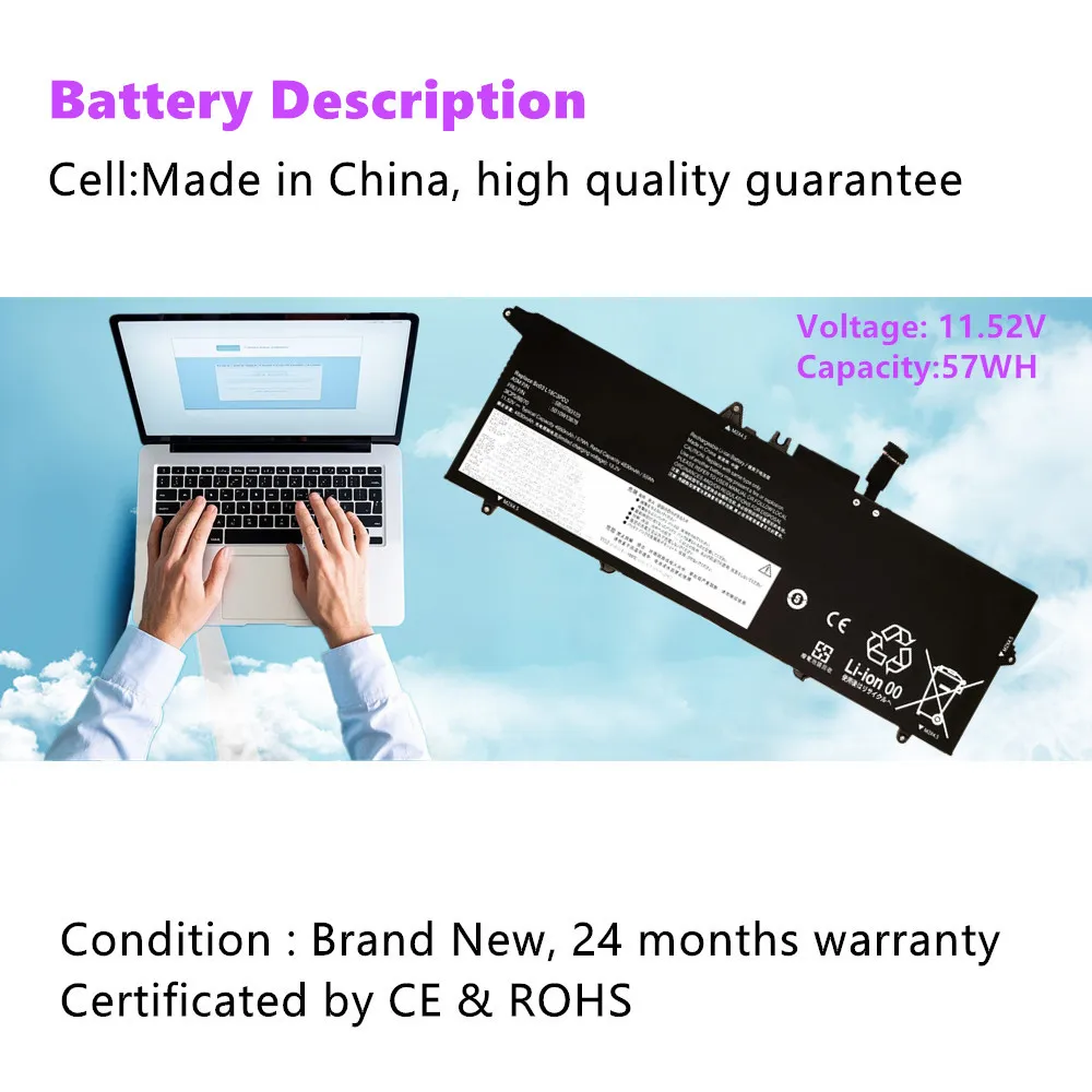 

L18C3PD2 Laptop Battery For Lenovo ThinkPad T14S T490S T495S L18M3PD1 L18C3PD1 5B10W13909 L18L3PD1 L18M3PD2 5B10W13910