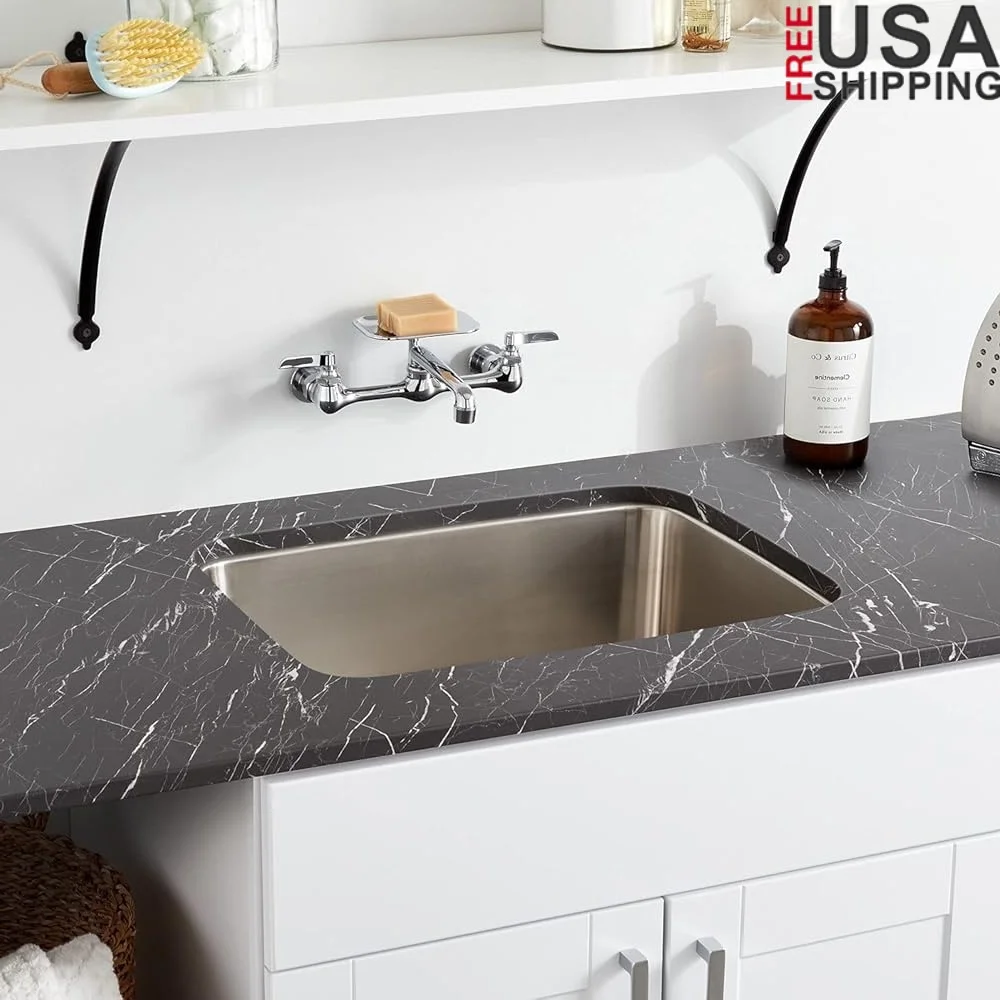 

Undermount Stainless Steel Laundry Sink Single Basin Durable and Functional Utility Sink Laundry Room