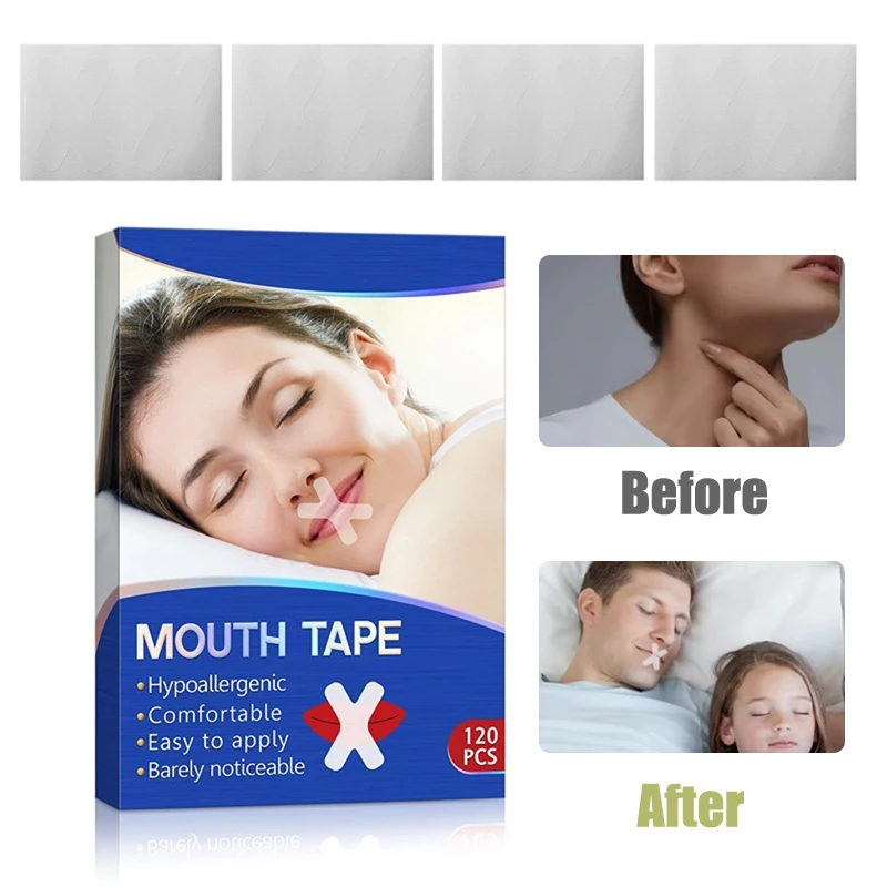 120Pcs Sleep Strip Mouth Tape For Snoring For Better Nose Breathing Improved Nighttime Sleeping Less Mouth Breath And Snore