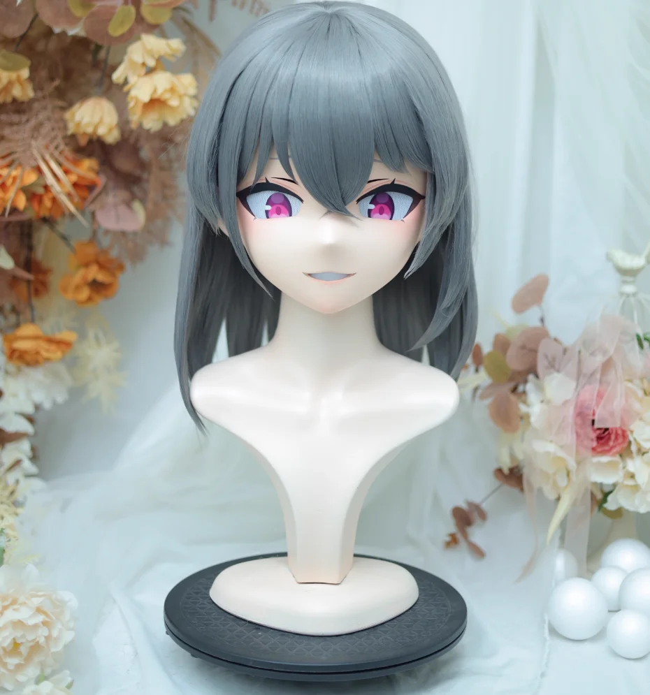 

(NFD36--24)Customize Full Head With Lock Pretty Female/Girl Japanese Animego Character Kig Cosplay Kigurumi Mask Crossdress Doll