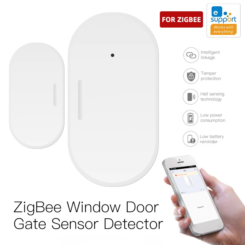 

Zigbee Ewelink Smart Door Window Sensor Open/Close Security Alarm Monitor With Mqtt SmartThings Hub Alexa Google Home Alice