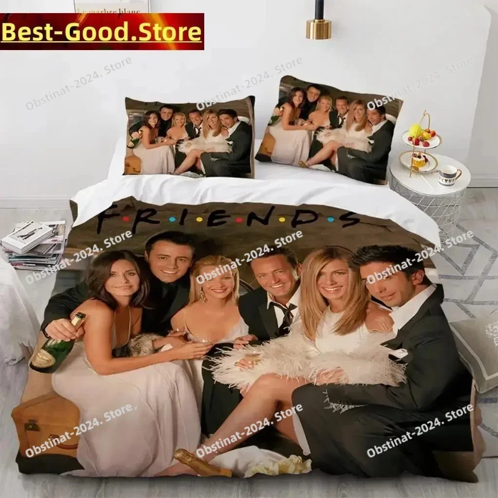 New 3D Friends Sets Bedding Set Duvet Cover Full Queen King Size Pillowcase Bed Printed Bed Set Aldult Kid Bedroom Single Twin