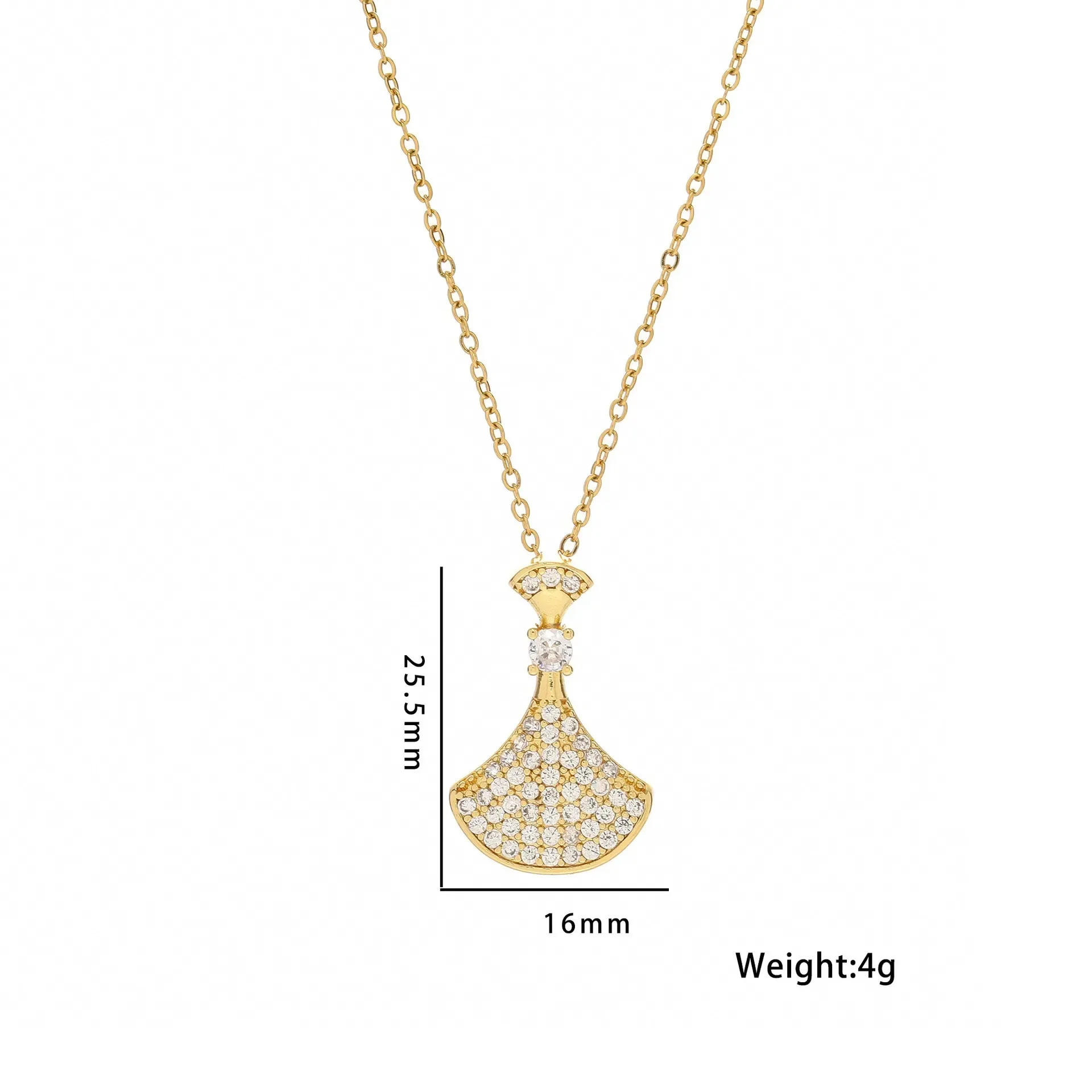 Веерообразное платье с бриллиантами, модное маленькое платье, колье из титановой стали, элитный стиль для женщин.