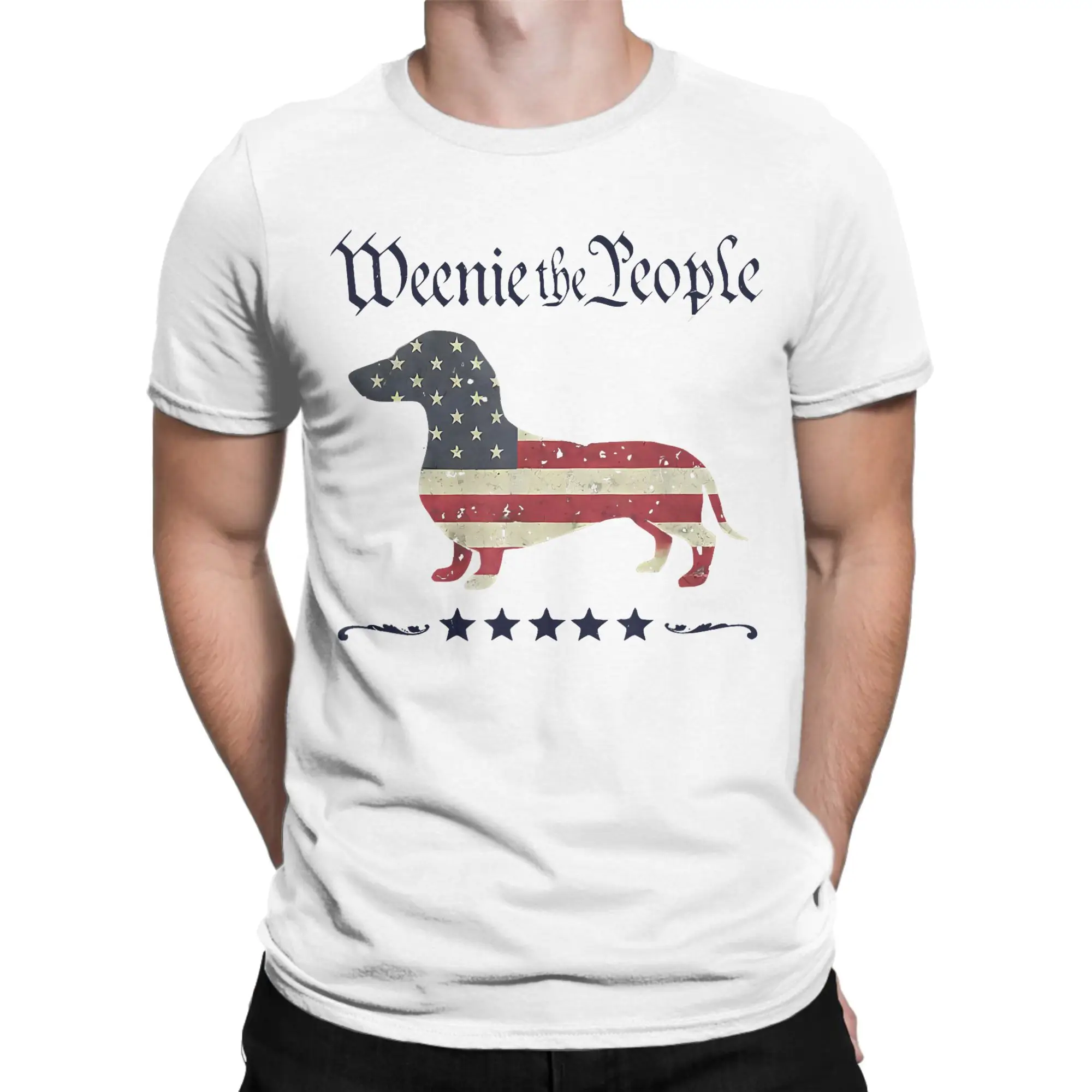 Couple T-Shirt weenie the people dachshund 4th of july T-Shirts Leisure  Summer Tee Shirt Vintage Cotton Clothes Birthday Gift