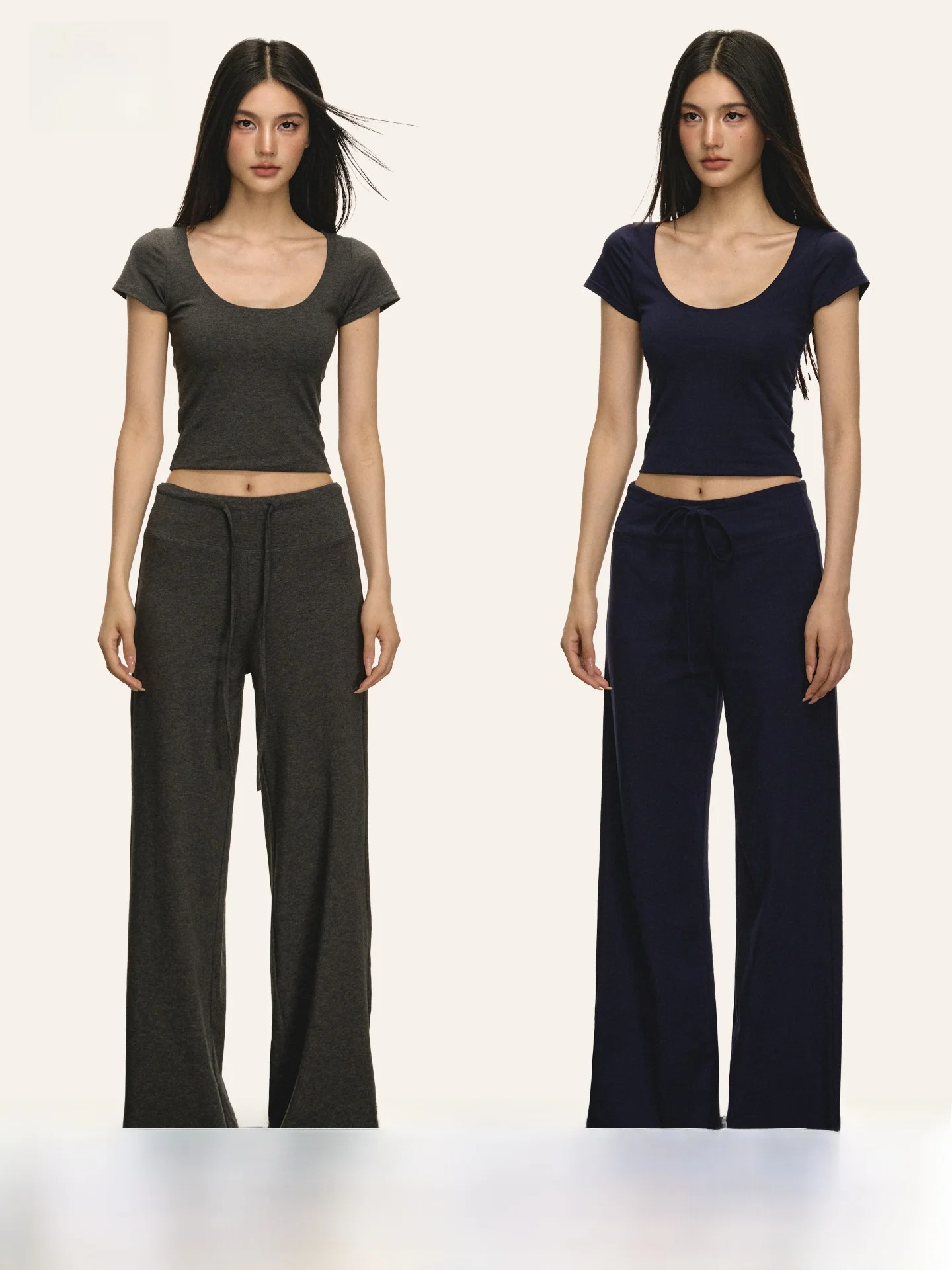 

Anna Aneae Sli, летний повседневный женский костюм ort Sve, комплект из двух предметов для похудения, удобные дышащие длинные брюки, круглые Ne