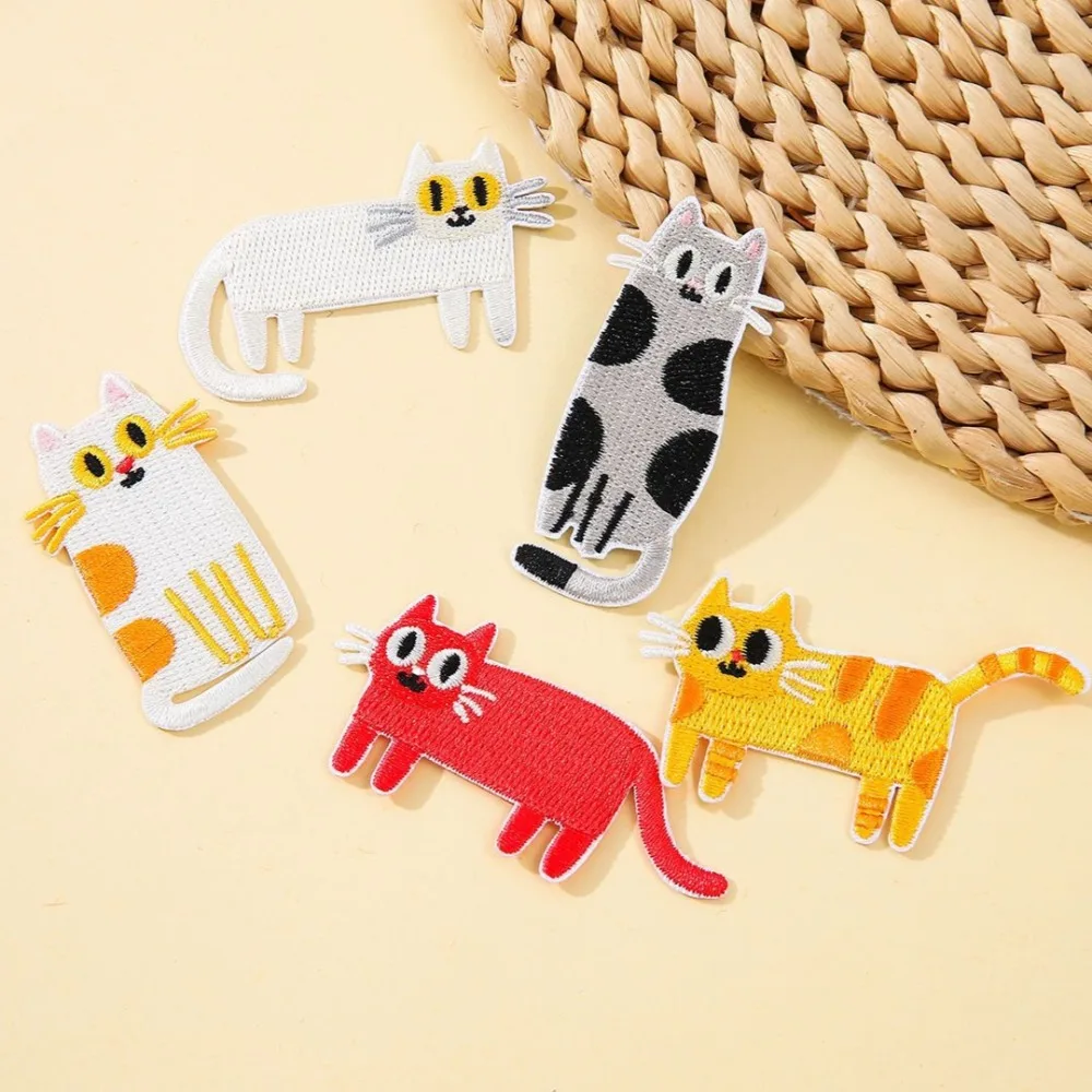 

Cotton Cat Repair Embroidery Patch Applique for Backpack Hat Iron on Patches DIY-Tshirt Sewing Sticker Decor Repair Accessories