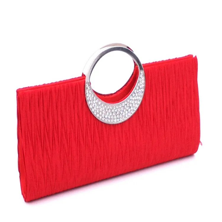 Classic Trendy Small Clutch Retro Wine Red Blue Purple Pink Black Ladies Handbags For Women Chain Shoulder Bags Wedding Party